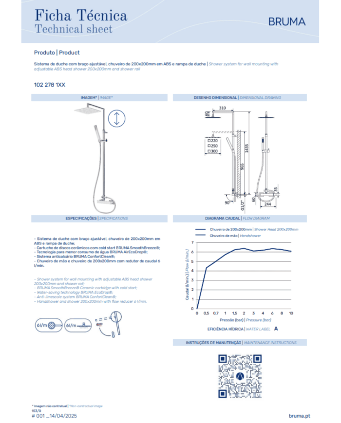 Colonne de douche system Escudo - Bruma