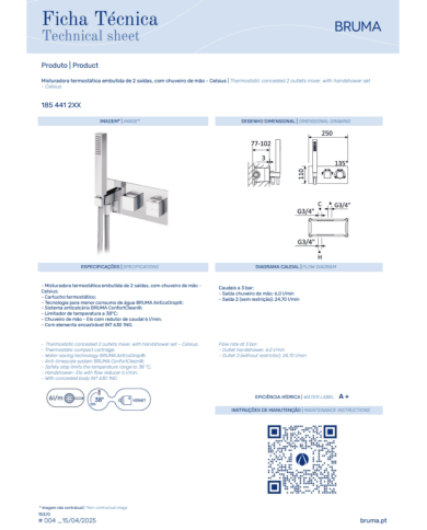 Mitigeur thermostatique encastré Escudo - Bruma