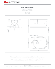 Bidet suspendu 37x52cm Atelier - The.artceram