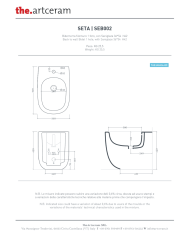 Bidet à poser filomur 36x54cm Seta - The.artceram