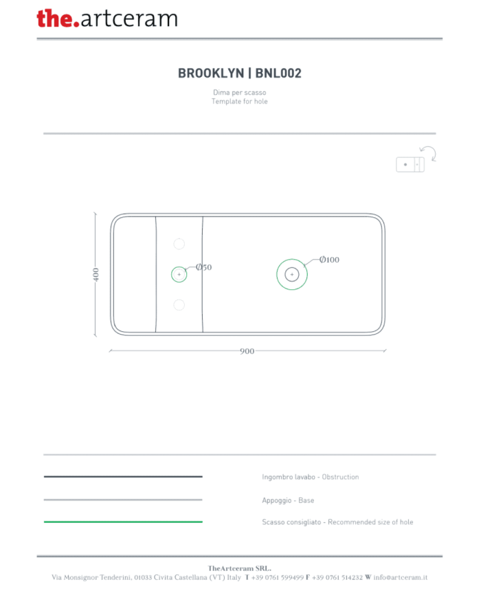 Lavabo Brooklyn 90 - The.Artceram