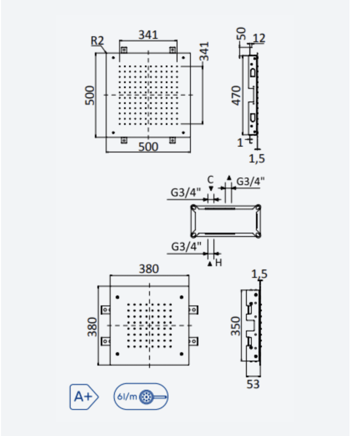 Thermostatique kit douche Escudo - Bruma