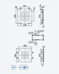 Thermostatique kit douche Escudo - Bruma