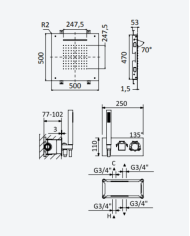 Thermostatique kit douche Escudo - Bruma