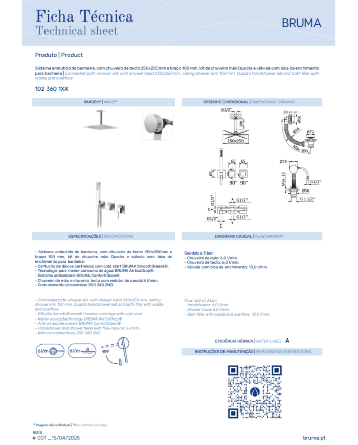 Kit bain / douche Escudo 3 - Bruma