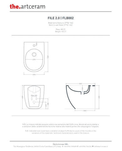 Bidet à poser 37x52cm File - The.artceram