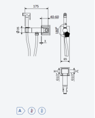 Mitigeur pour bidet / WC 180° Lusa - Bruma