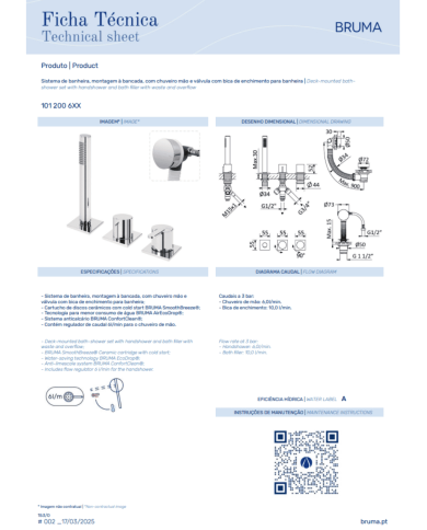 Kit bain douche sur plan Lusa - Bruma