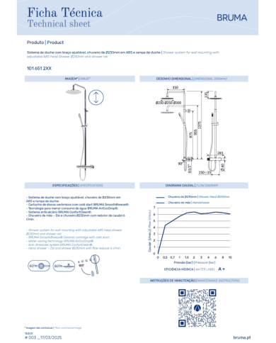 Colonne de douche system 230 Lusa - Bruma