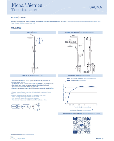 Colonne de douche system 300 Lusa - Bruma