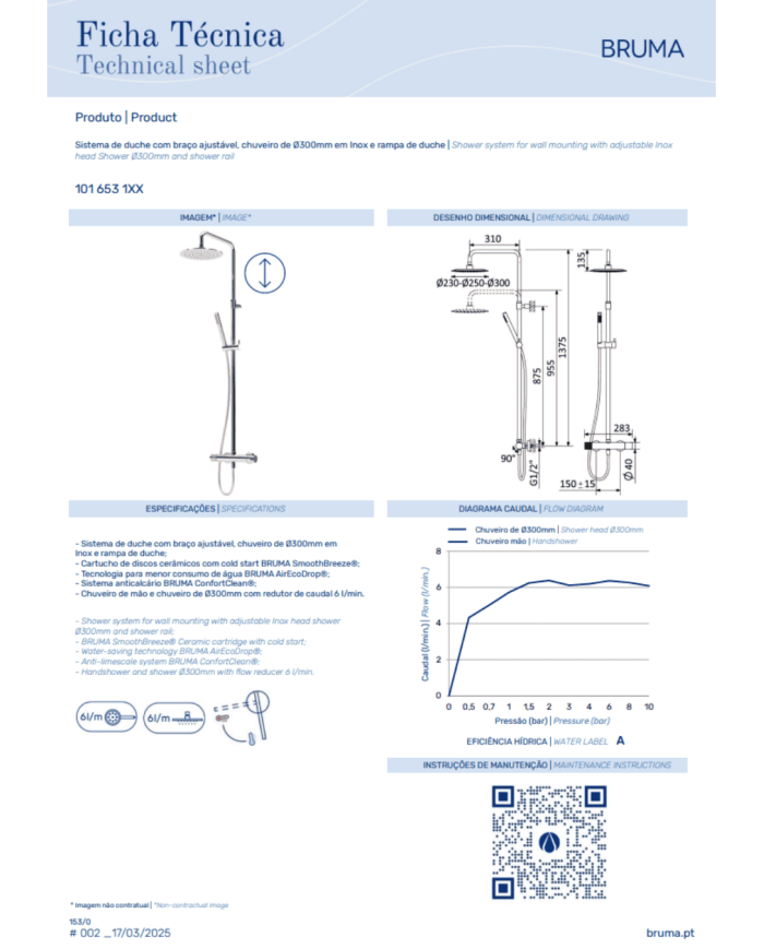 Colonne de douche system 300 Lusa - Bruma