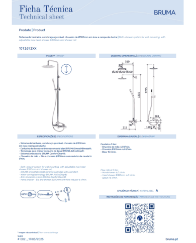 Colonne bain / douche system 300 Lusa - Bruma