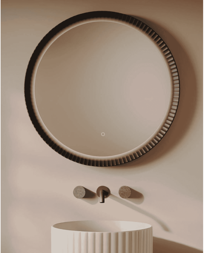 Miroir rond Lord avec cadre en céramique – The.artceram