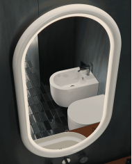 Miroir Milano avec cadre en céramique 55x100cm – The.Artceram