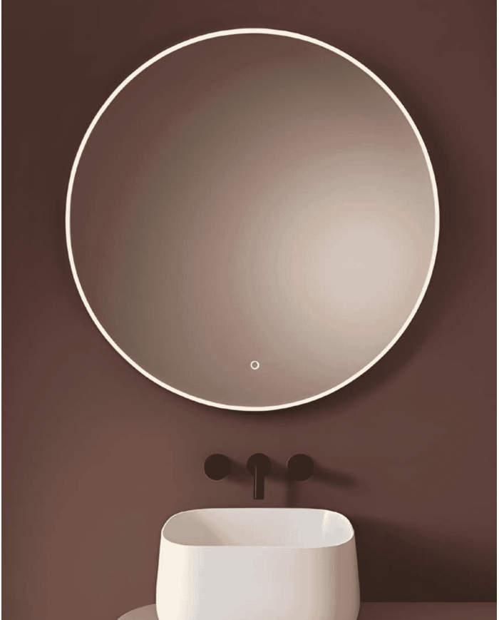 Miroir rond Ø85 Look Ring cadre métallique – The.Artceram