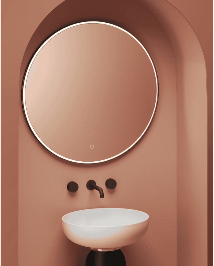 Miroir rond Ø85 Look Ring cadre métallique – The.Artceram