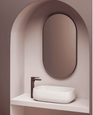 Miroir ovale 50x90cm Look Arco cadre métallique – The.Artceram