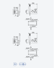 Mitigeur thermostatique encastré Lusa - Bruma