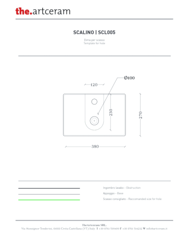 Lave-mains 38x27 suspendu Scalino – The.Artceram