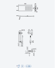 Kit douche encastré Line Lusa - Bruma