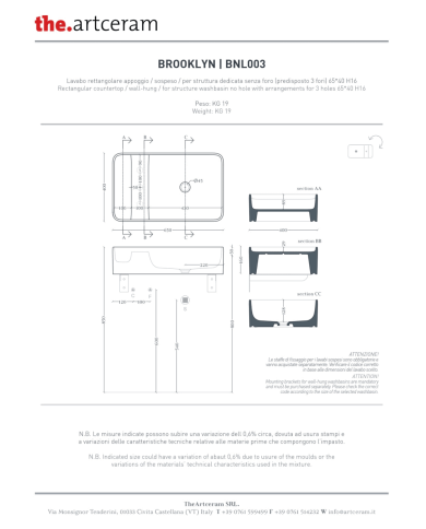 copy of Lavabo Brooklyn 90 - The.Artceram