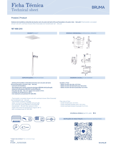 Thermostatique kit douche Lusa 2 - Bruma
