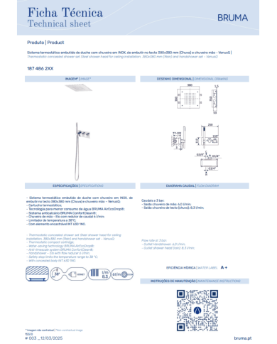 Thermostatique kit douche Lusa 2 - Bruma
