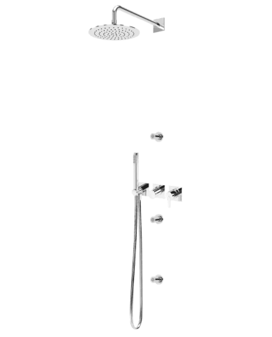 Kit douche encastré 3 jets Lusa - Bruma