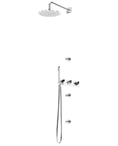 Kit douche encastré 3 jets Lusa - Bruma
