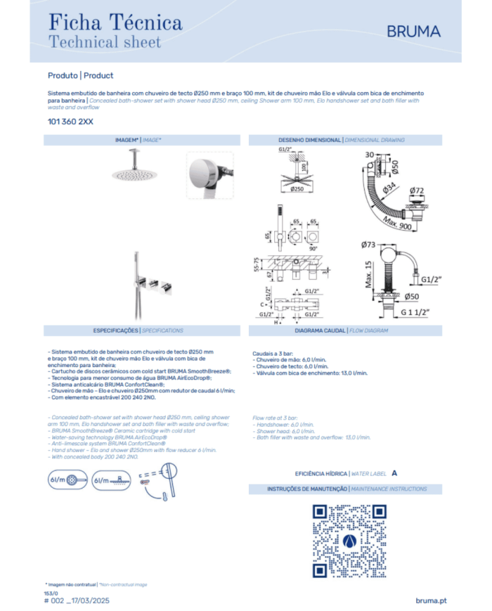 Kit bain / douche encastré 2 Lusa - Bruma