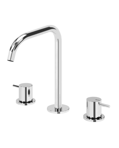 Mitigeur lavabo sur plan 3 trous Leaf - Bruma
