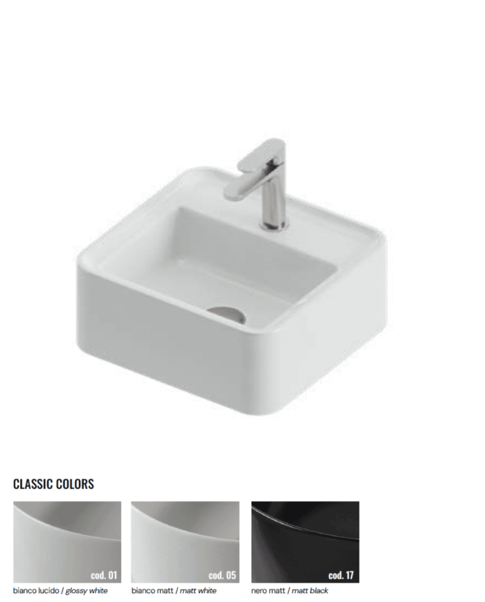 Lavabo Rodolfo 40x38 à poser – The.Artceram