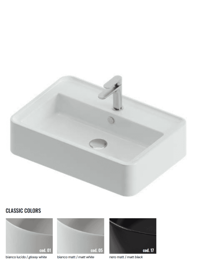 Lavabo Rodolfo 65x45 à poser – The.Artceram