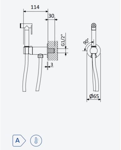 Robinet bidet / WC Leaf - Bruma