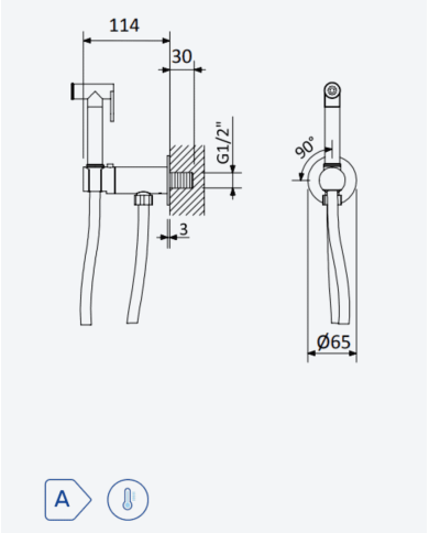 Robinet bidet / WC Leaf - Bruma