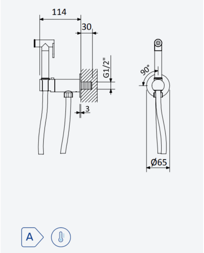 Robinet bidet / WC Leaf - Bruma