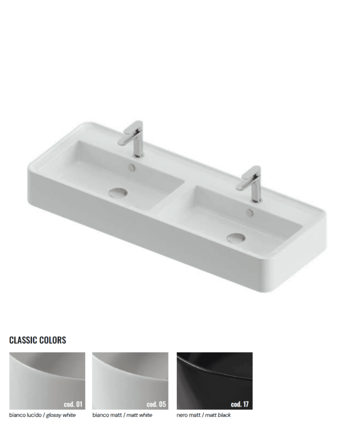 Lavabo Rodolfo 120x45 à poser – The.Artceram