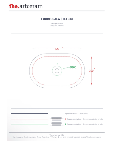 Vasque Fuori Scala 58x35 semi encastré – The.Artceram