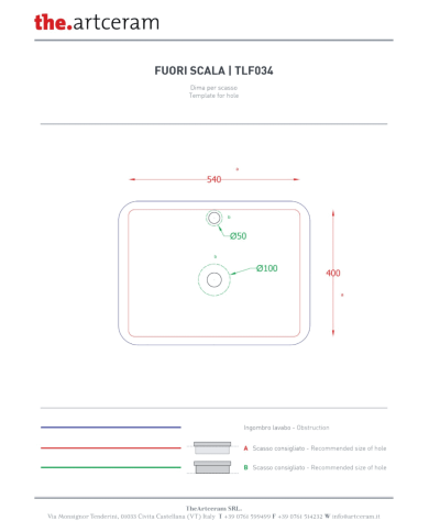 Vasque Fuori Scala 60x45 semi encastré – The.Artceram
