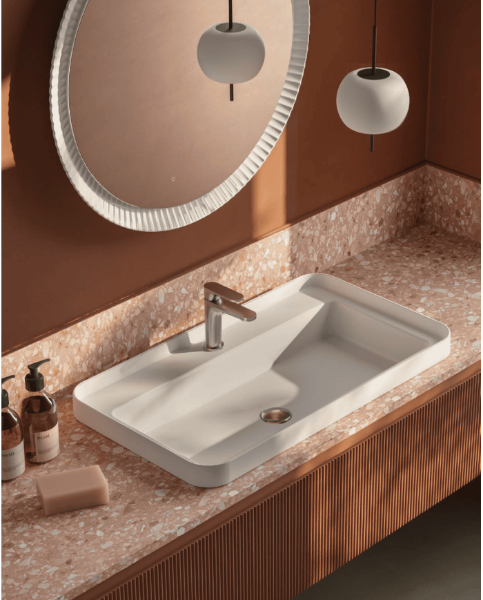 Vasque Fuori Scala 80x45 semi encastré – The.Artceram