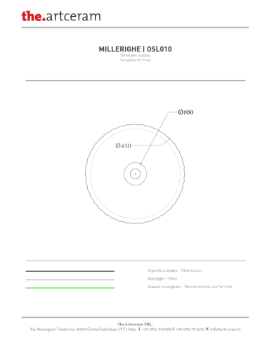 Vasque à poser Millerighe Ø44 – The.Artceram