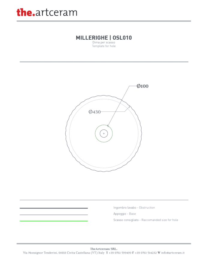 Vasque à poser Millerighe Ø44 – The.Artceram