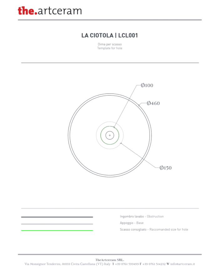Vasque à poser La Ciotola Ø46 – The.Artceram