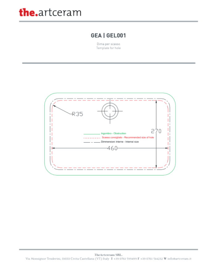 Lavabo sous plan Gea 53x34.5 – The.Artceram