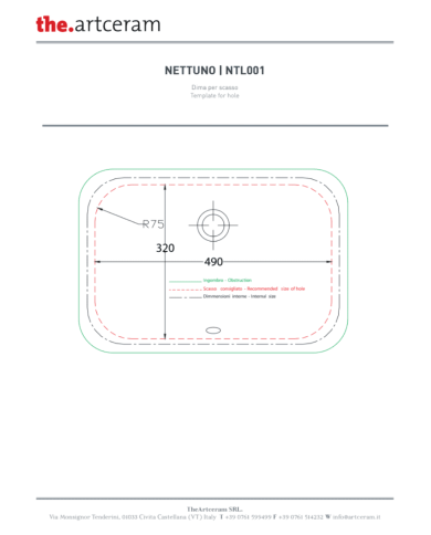 Lavabo sous plan Nettuno 56x38 – The.Artceram