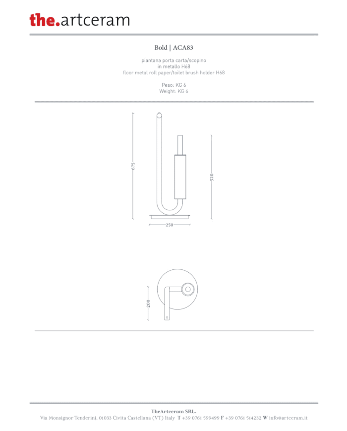 Porte-papier et porte-balai WC - The.artceram