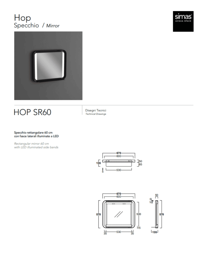 Miroir 60 Hop - Simas