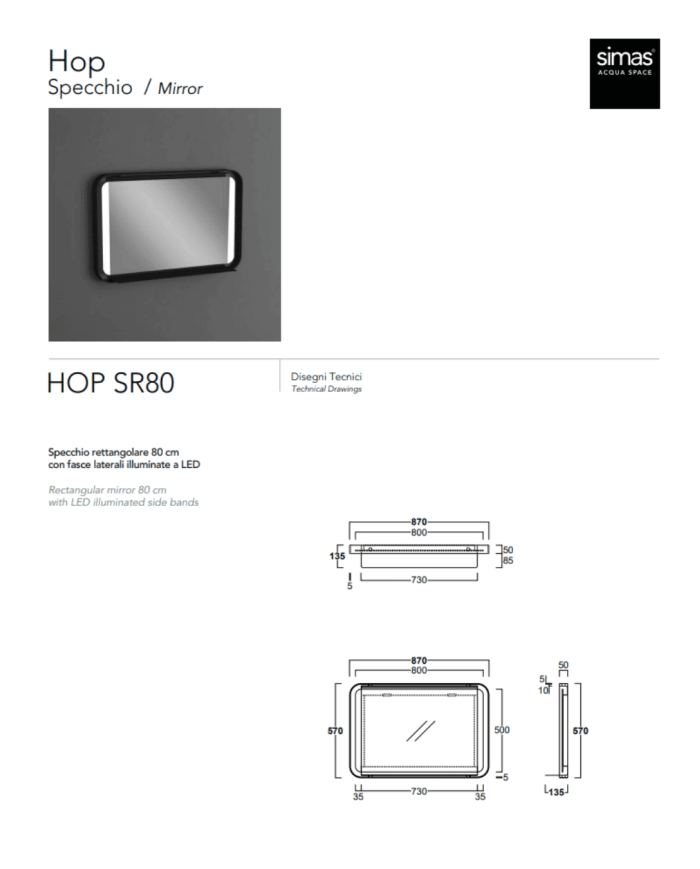 Miroir Hop 80 - Simas