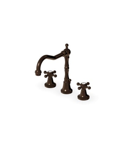 Mélangeur lavabo croix 3 trous bec fixe - Agora - Zucchetti