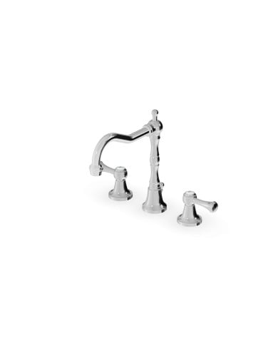 Mélangeur lavabo manettes 3 trous bec fixe - Agora - Zucchetti